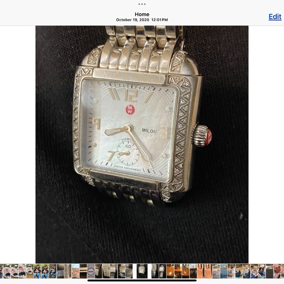 Michele Watch with diamond bezel - Picture 3 of 6